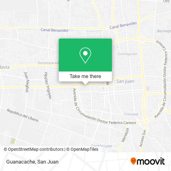 Mapa de Guanacache