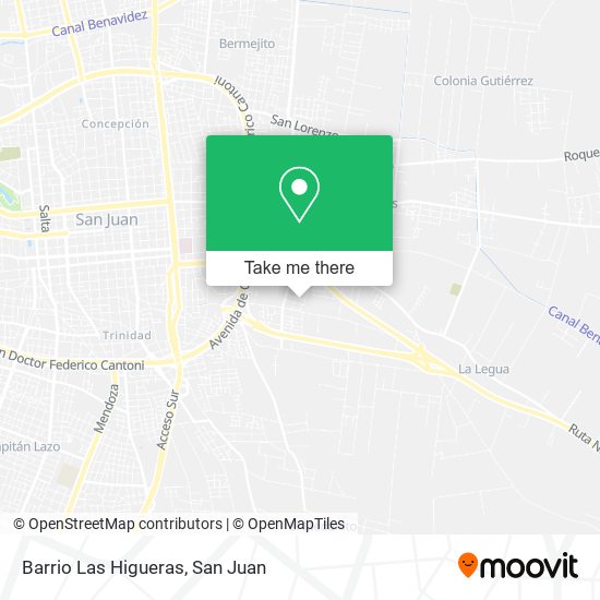 Mapa de Barrio Las Higueras