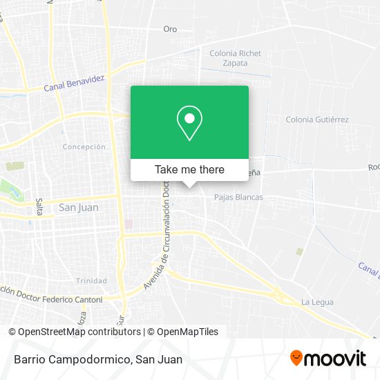 Mapa de Barrio Campodormico
