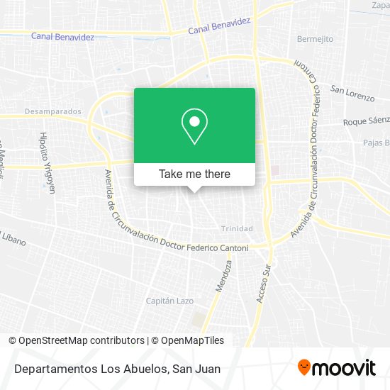 Departamentos Los Abuelos map