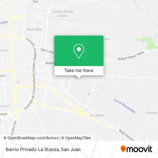 Barrio Privado La Stanza map
