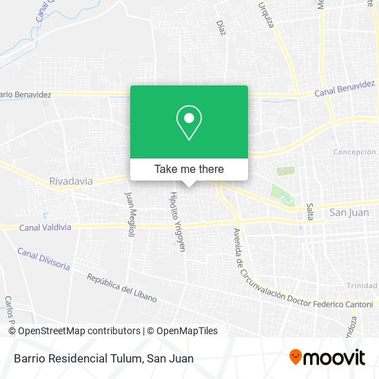 Mapa de Barrio Residencial Tulum