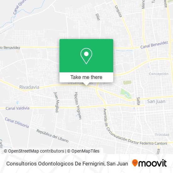 Consultorios Odontologicos De Fernigrini map