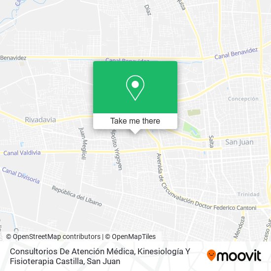 Consultorios De Atención Médica, Kinesiología Y Fisioterapia Castilla map