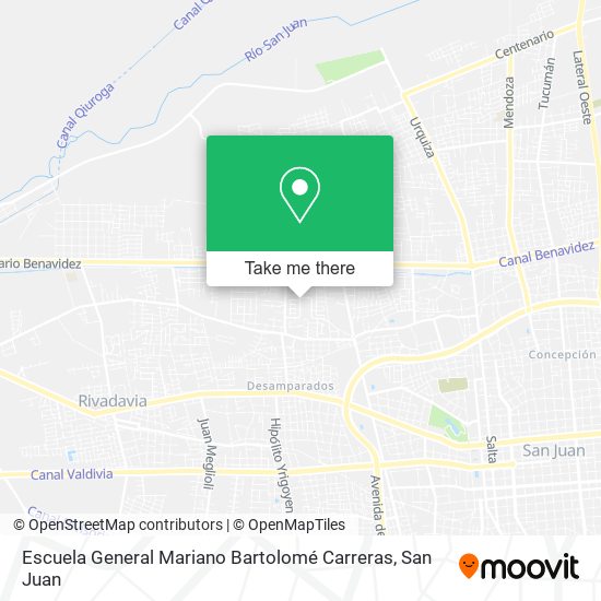 Escuela General Mariano Bartolomé Carreras map