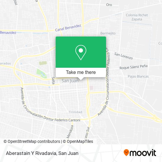Aberastain Y Rivadavia map