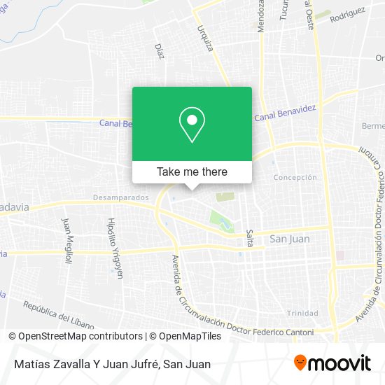Matías Zavalla Y Juan Jufré map