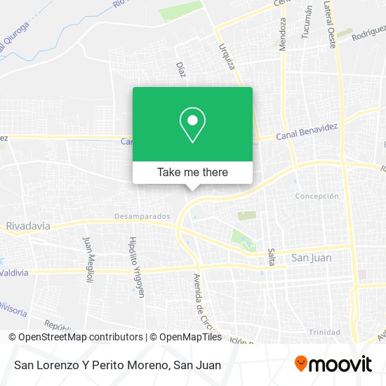 San Lorenzo Y Perito Moreno map