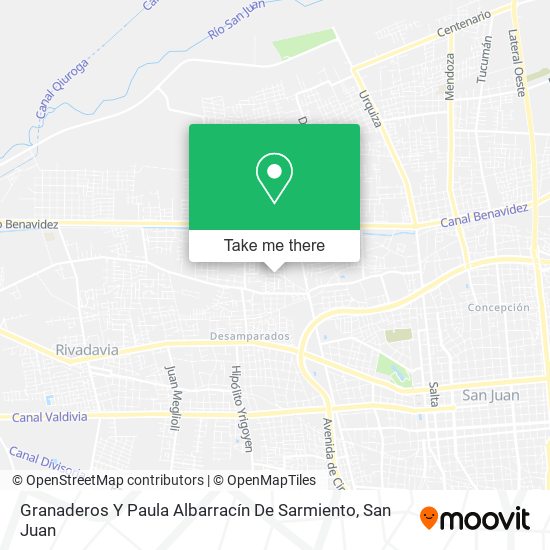 Mapa de Granaderos Y Paula Albarracín De Sarmiento