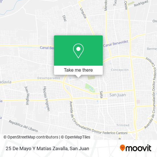 25 De Mayo Y Matías Zavalla map