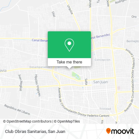 Club Obras Sanitarias map