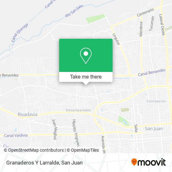 Granaderos Y Larralde map