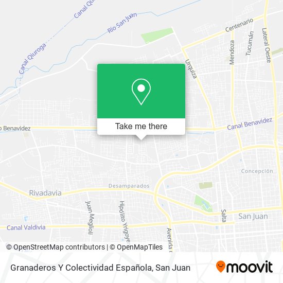 Granaderos Y Colectividad Española map