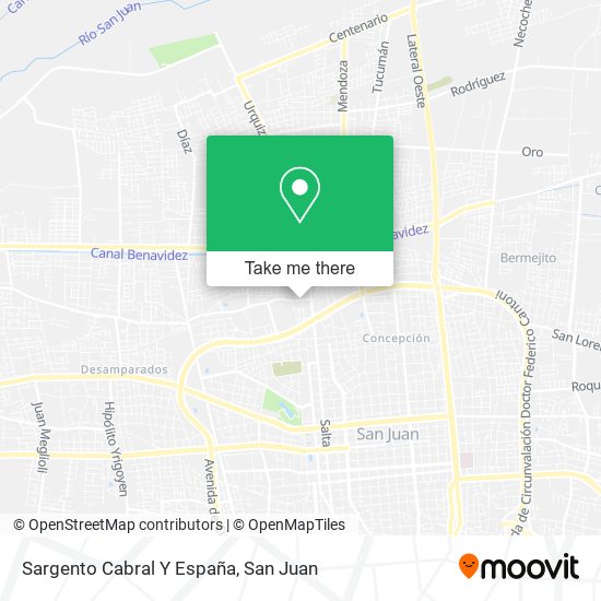 Sargento Cabral Y España map