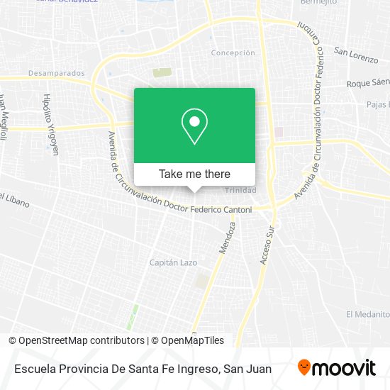 Escuela Provincia De Santa Fe Ingreso map