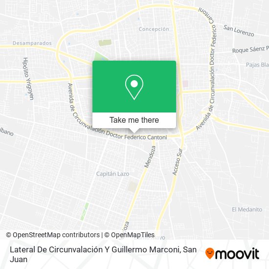 Mapa de Lateral De Circunvalación Y Guillermo Marconi