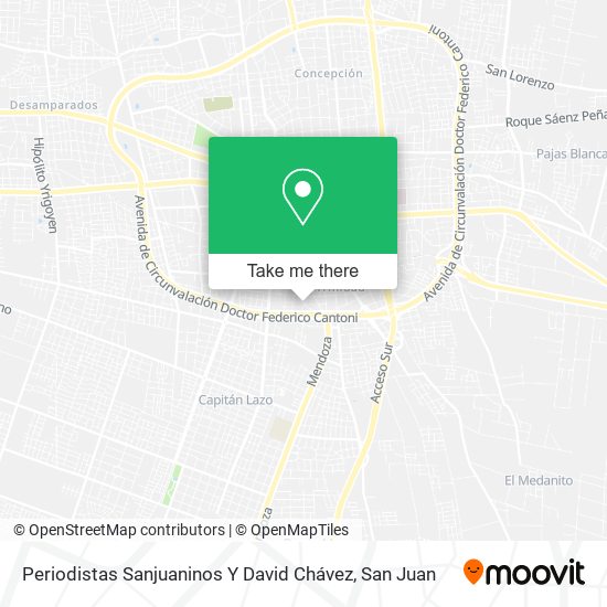 Mapa de Periodistas Sanjuaninos Y David Chávez