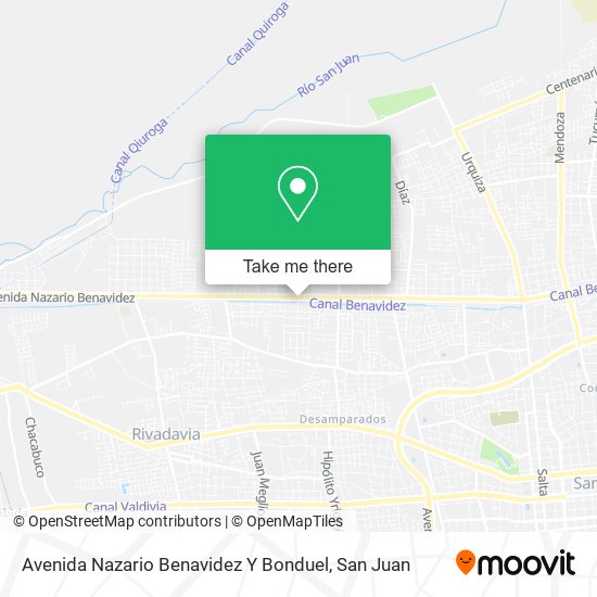 Mapa de Avenida Nazario Benavidez Y Bonduel