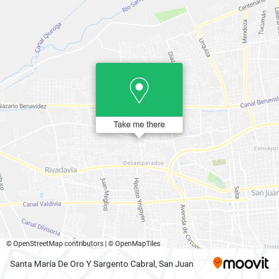 Santa María De Oro Y Sargento Cabral map