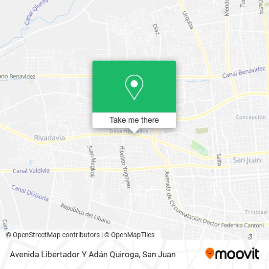 Mapa de Avenida Libertador Y Adán Quiroga