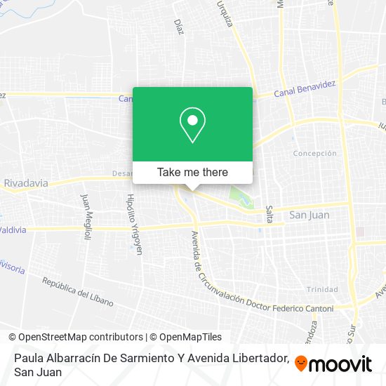 Mapa de Paula Albarracín De Sarmiento Y Avenida Libertador