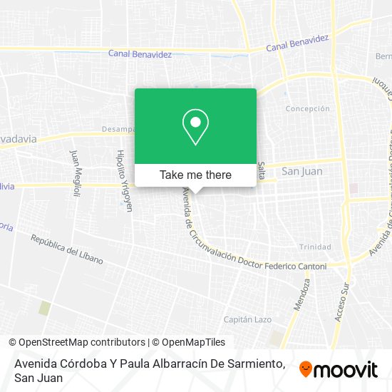 Avenida Córdoba Y Paula Albarracín De Sarmiento map