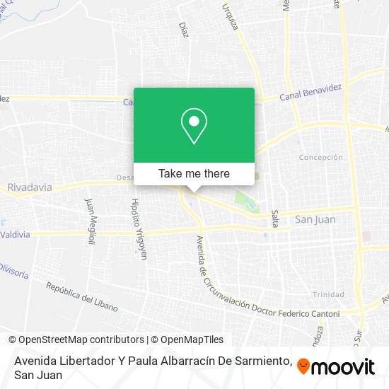 Mapa de Avenida Libertador Y Paula Albarracín De Sarmiento