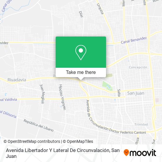 Avenida Libertador Y Lateral De Circunvalación map