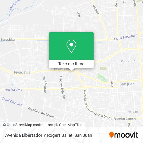 Avenida Libertador Y Rogert Ballet map