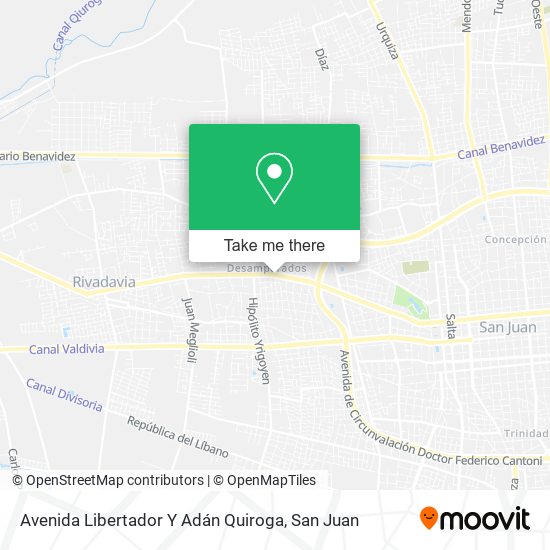 Avenida Libertador Y Adán Quiroga map