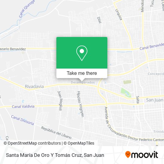 Santa María De Oro Y Tomás Cruz map