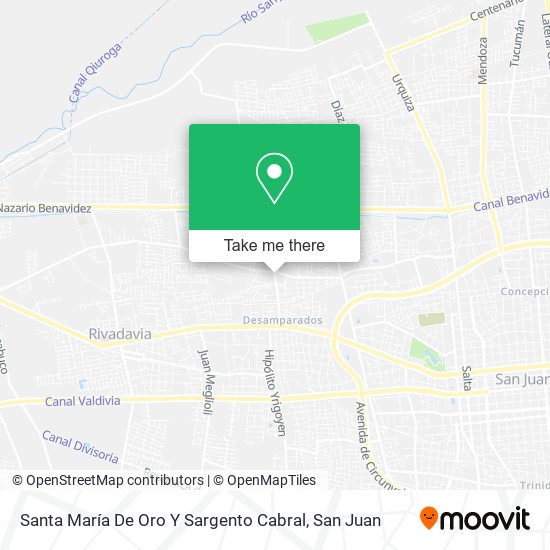 Mapa de Santa María De Oro Y Sargento Cabral