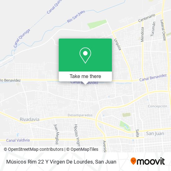 Músicos Rim 22 Y Virgen De Lourdes map