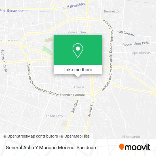 General Acha Y Mariano Moreno map