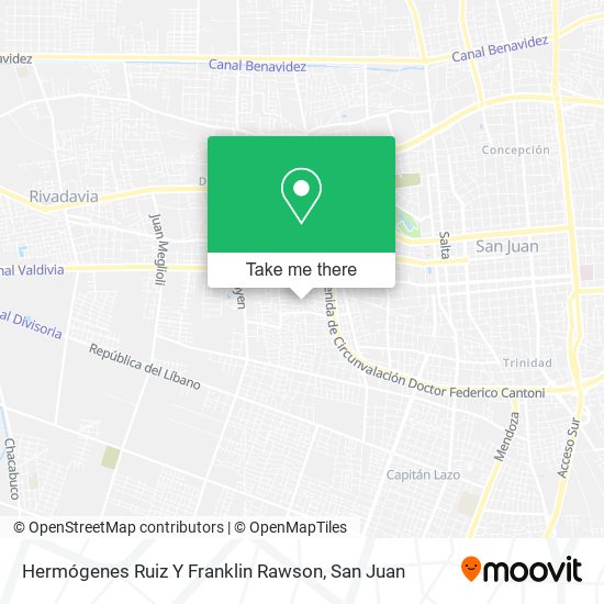 Hermógenes Ruiz Y Franklin Rawson map