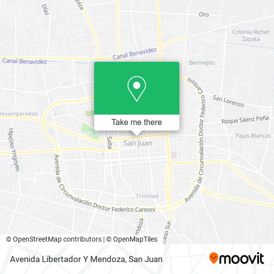 Mapa de Avenida Libertador Y Mendoza