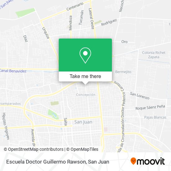 Mapa de Escuela Doctor Guillermo Rawson