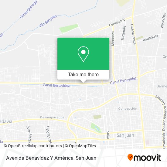 Mapa de Avenida Benavídez Y América