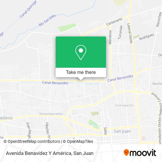Avenida Benavídez Y América map