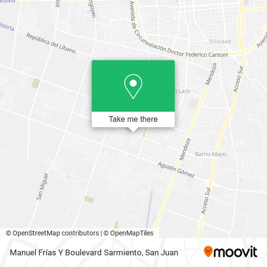 Mapa de Manuel Frías Y Boulevard Sarmiento