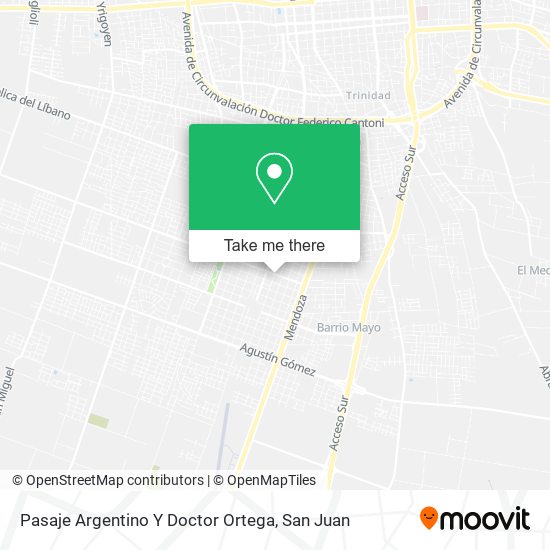 Pasaje Argentino Y Doctor Ortega map