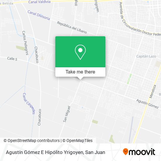 Mapa de Agustín Gómez E Hipólito Yrigoyen