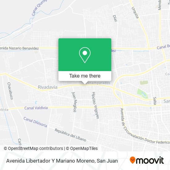 Mapa de Avenida Libertador Y Mariano Moreno