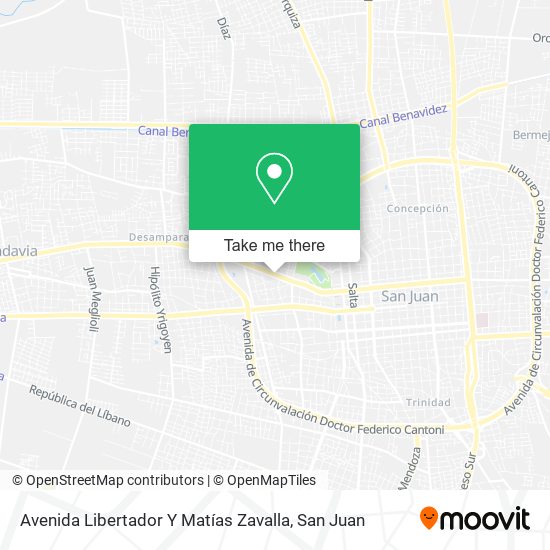 Avenida Libertador Y Matías Zavalla map