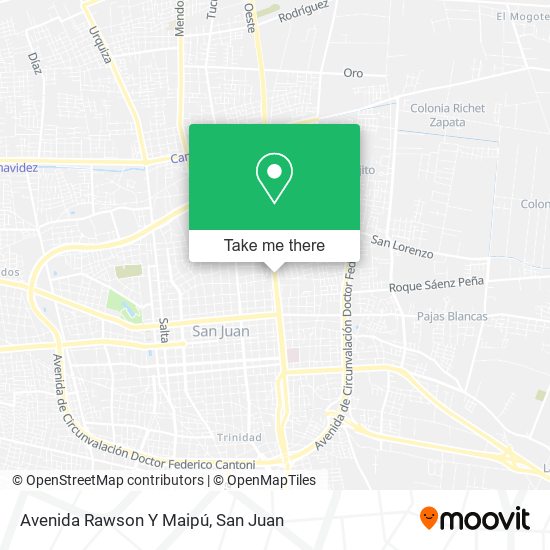 Avenida Rawson Y Maipú map