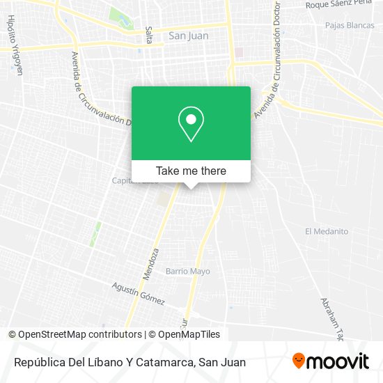 República Del Líbano Y Catamarca map