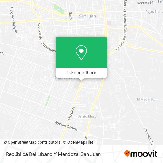 Mapa de República Del Líbano Y Mendoza