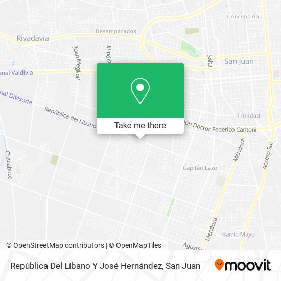 Mapa de República Del Líbano Y José Hernández