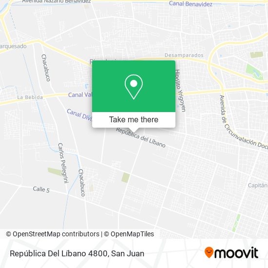 Mapa de República Del Líbano 4800