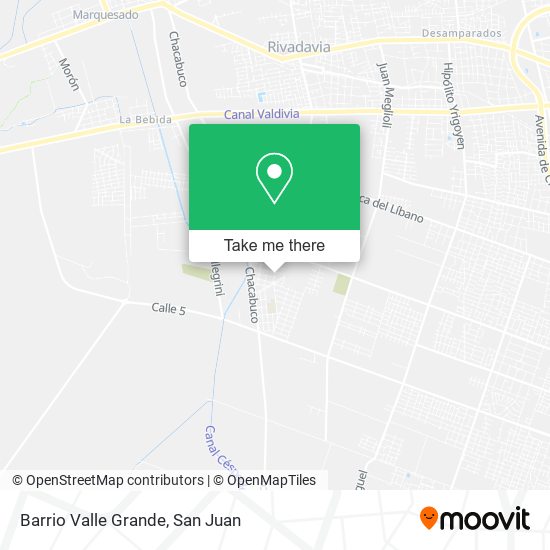 Mapa de Barrio Valle Grande